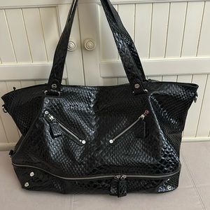 Jessica Simpson Alligator weekender bag